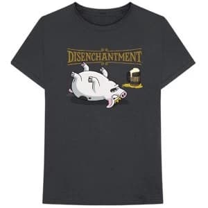 Disenchantment - Pig Unisex Large T-Shirt - Grey