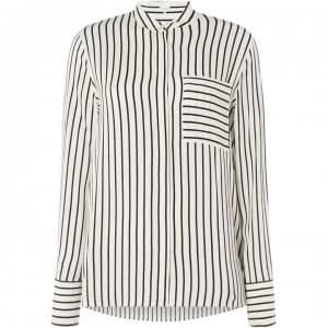 Linea Stripe blouse - Black & Ivory