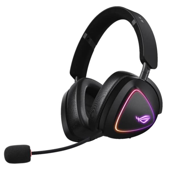 ASUS ROG Delta II Wireless Gaming Headset (50mm Titanium Drivers, ROG SpeedNova, 10mm Super-Wideband Mic, 110-HR Battery, DualFlow Audio, BT, 2.4GHz,