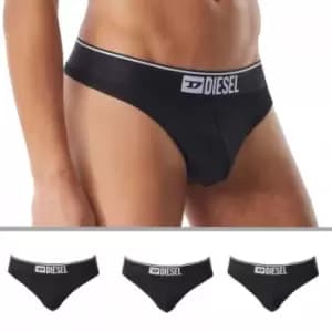 Diesel 3 Pack Denim Division Cotton Thongs - Black XL