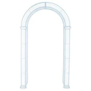 Charles Bentley Wrought Iron Garden Arch - Pastel Blue
