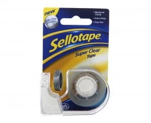 Sellotape Super Clear Tape and Dispenser 18mmx15m Pack of 7 1766006