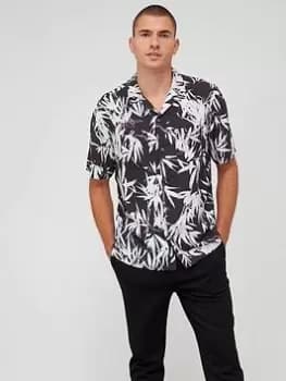Allsaints Bambussa Floral Print Shirt - Black