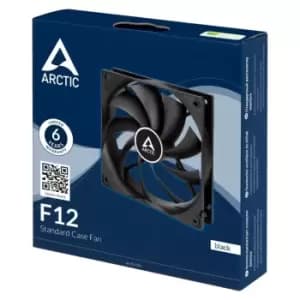 Arctic F12 Low Noise 12cm Case Cooling Fan, Black, 9 Blades, Fluid Dynamic