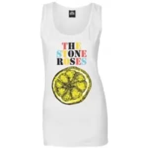 Stone Roses Multi Colour Lemon Ladies White Vest: Large