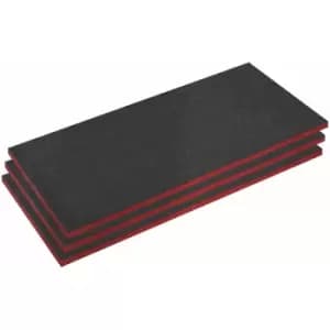 Sealey SFPK30R Easy Peel Shadow Foam Red/Black 30mm - Pack of 3