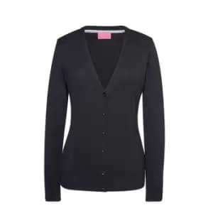 Brook Taverner Womens/Ladies Augusta V Neck Cardigan (L) (Black)