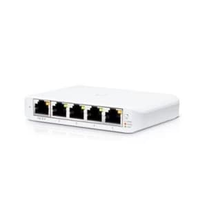 Ubiquiti USW-FLEX-MINI UniFi USW Flex Mini 5 Port Smart Managed POE/USB C Powered Gigabit Network Switch (UK Plug)