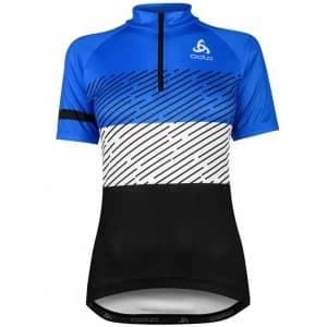 Odlo Womens Active Short Sleeve Jersey - Black/Blue
