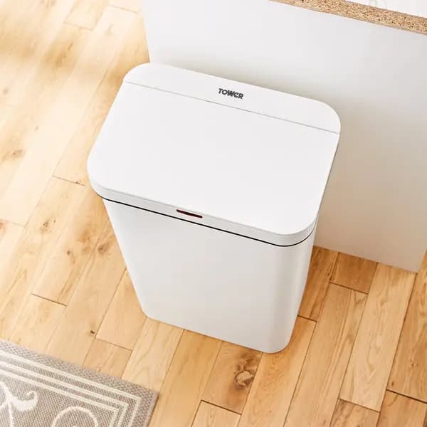 Tower 50L Rectangular Sensor Bin White