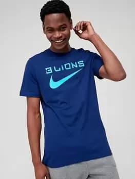Nike England Mens Swoosh T-Shirt - Navy, Blue, Size L, Men