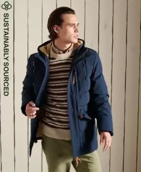 Superdry Mens Mountain Expedition Parka Coat Navy / Eclipse Navy - Size: L