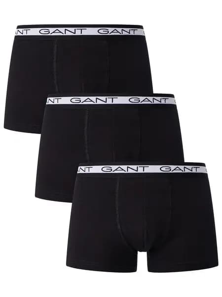 Gant 3 Pack Basic Trunks Black L