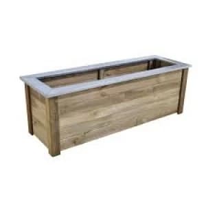 Forest Garden Wooden Cambridge Planter 1.5m x 50cm Softwood
