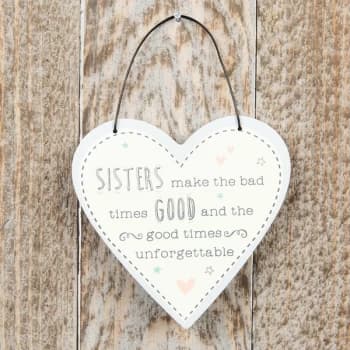Love Life Mini Heart Plaque - Sister