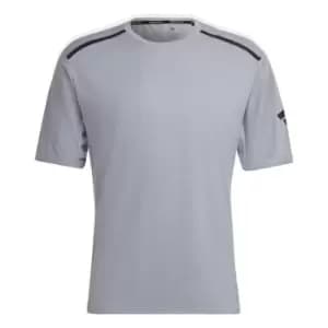 adidas Workout PU-Coated T-Shirt Mens - Grey