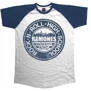 Ramones - Bowery NYC Mens X-Large Raglan T-Shirt - White