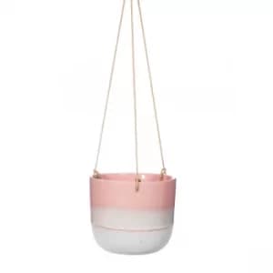 Sass & Belle Mojave Glaze Pink Hanging Planter