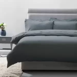 200 Thread Count 100% Egyptian Cotton Duvet Cover, Slate, Double - Belledorm
