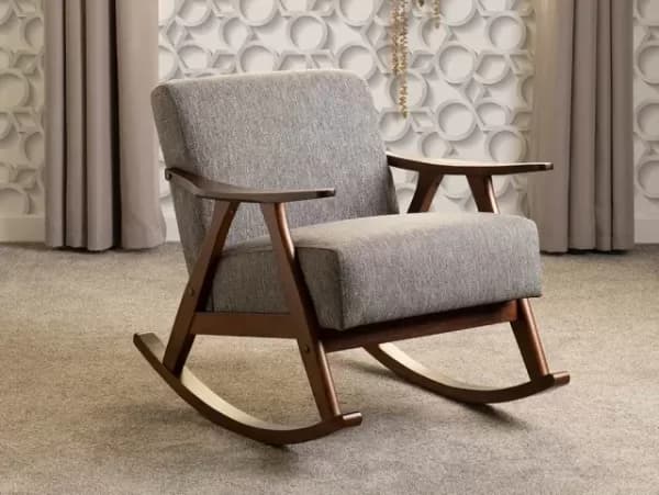 Seconique Kendra Grey Fabric Rocking Chair