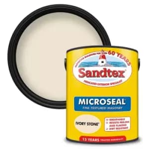 Sandtex Textured Masonry Paint - Ivory Stone - 5L