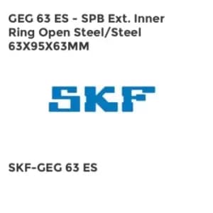 GEG 63 ES - SPB Ext. Inner Ring Open Steel/Steel 63X95X63MM