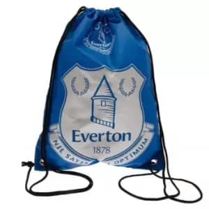 Everton FC Crest Gym Drawstring Bag (One Size) (Blue/White)