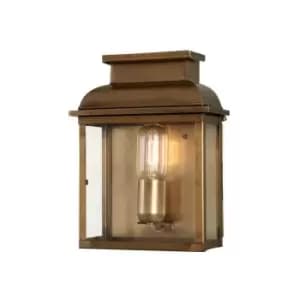 Elstead Old Bailey - 1 Light Outdoor Wall Lantern Light Brass IP44, E27