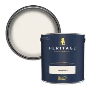 Dulux Heritage Velvet Matt Piano White Matt Emulsion Paint 2.5L