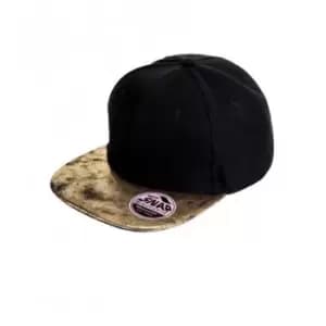 Result Mens Bronx Glitter Snapback Cap (One Size) (Black/Gold)