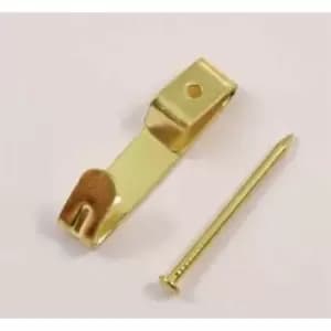 Small Picture Hook - Brass - 8 Pack