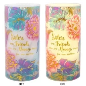 Floral Flicker LED Candle Sister