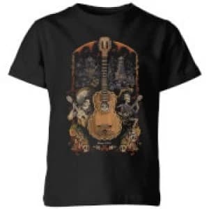 Coco Guitar Poster Kids T-Shirt - Black - 11-12 Years
