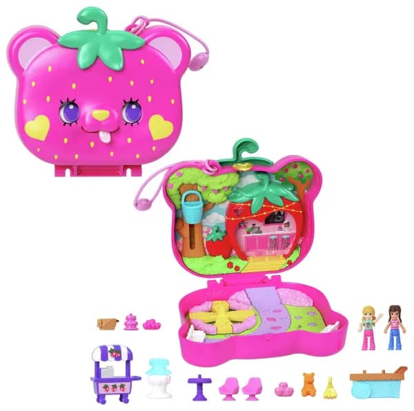 Polly Pocket Straw-Beary Patch Compact Playset