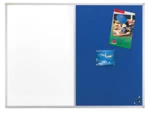 ValueLine Combiboard whiteboard/felt 90 x 60cm & blue