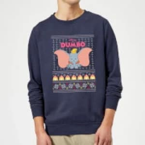 Disney Classic Dumbo Christmas Sweatshirt - Navy - L