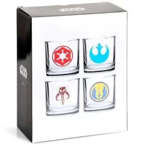 Star Wars Glasses Set of 4 Classic Logos