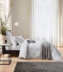 Bedeck of Belfast Silver Cotton Sateen Saffi' Fitted Sheet - double