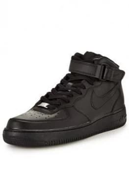 Nike Air Force 1 Mid '07 Leather, Black, Size 10, Men