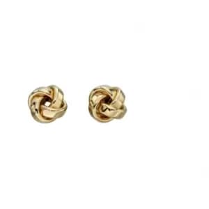Elements Gold Yellow Gold Knot Studs Earrings GE2201