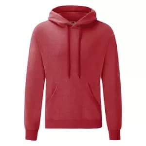 Fruit Of The Loom Mens Hooded Sweatshirt / Hoodie (S) (Heather Red)