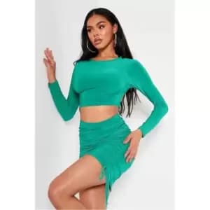 I Saw It First Green Co-Ord Ruched Mini Skirt - Green