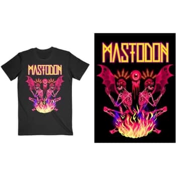 Mastodon - Double Brimstone Neon Unisex Large T-Shirt - Black