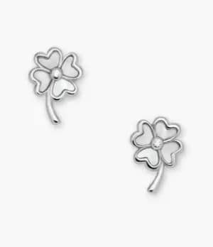 Fossil Women Lucky You Mother-of-Pearl Sterling Silver Stud Earrings