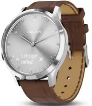 Garmin Watch Vivomove HR Premium Silver Brown Leather D