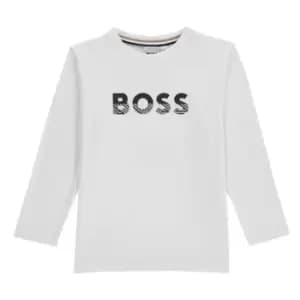 Boss Long Sleeve Bold T-Shirt Junior Boys - White