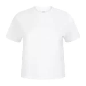 Skinni Fit Womens/Ladies Cropped Boxy T-Shirt (XXS) (White)