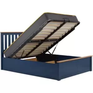 150cm Phoenix Ottoman Bed Navy Blue
