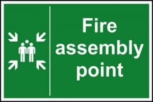 Fire Assmbly Point Sign Rigid 1mmPVC Brd