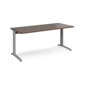 Office Desk Wheelchair Friendly Rectangular Desk 1800mm Walnut Tops With Silver Frames TR10